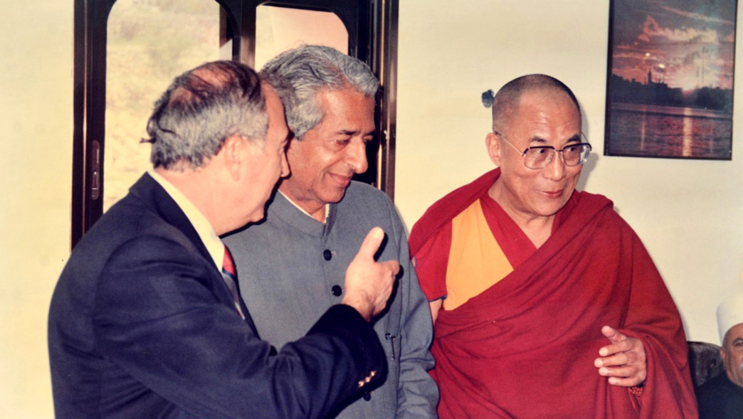 With the Dalai Lama and Druze MP in Israel, 1993