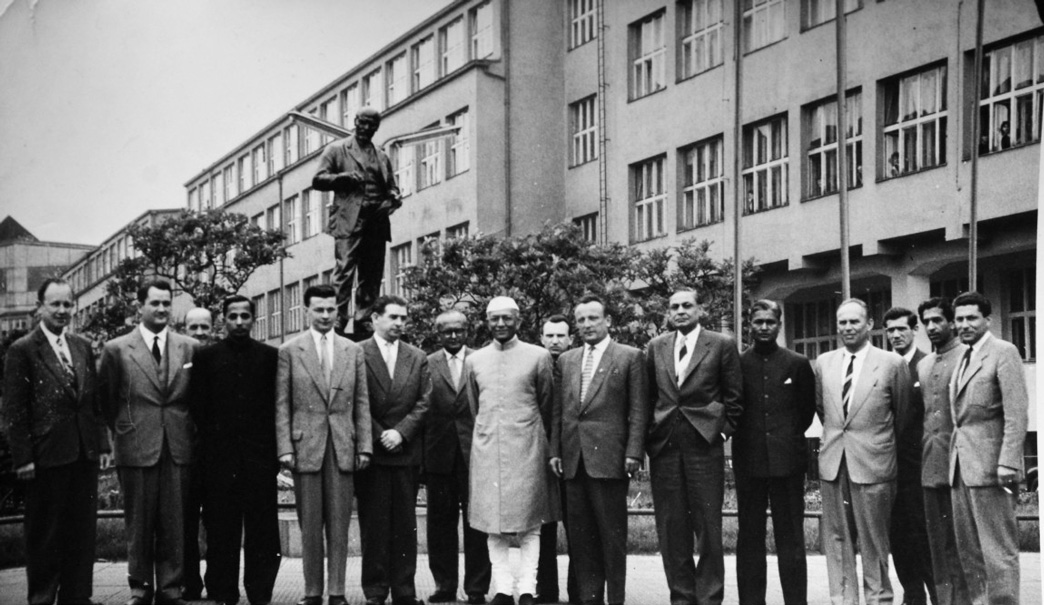 With Morarji Desai, Czechoslavakia